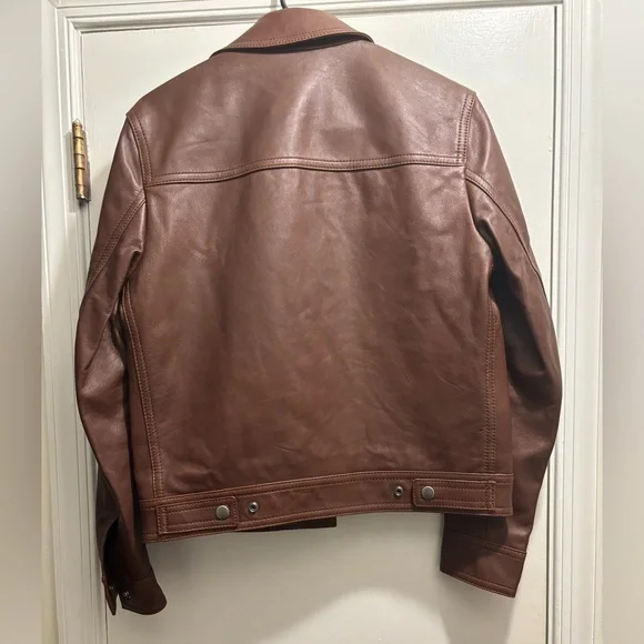 Coach XS leather racer jacket